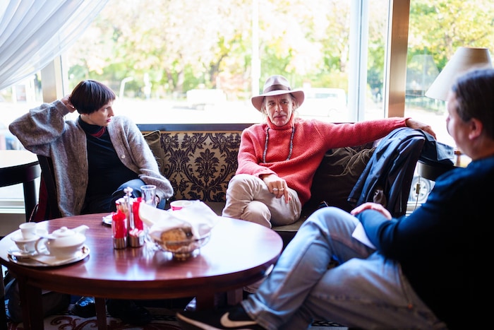 Horn und Molden im Gespräch mit „Krone“-Redakteur Fröwein.