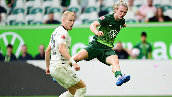 Bekommt Wolfsburgs Patrick Wimmer (r.) bald einen Landsmann als Vorgesetzten?