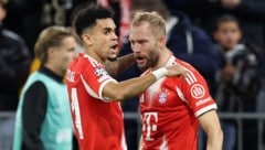 Konrad Laimer (rechts) zeigte auch im Pokal, wie wichtig er für die Bayern ist.