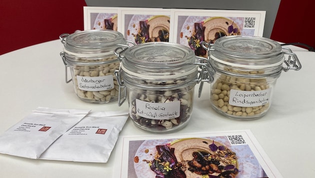 Die Rot-Weiß-Gescheckte und die Loipersbacher Rindsuppenbohne wurden unter anderem ...