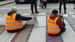 Elf Aktivisten der Letzten Generation mussten sich jetzt am Wiener Straflandesgericht wegen ...