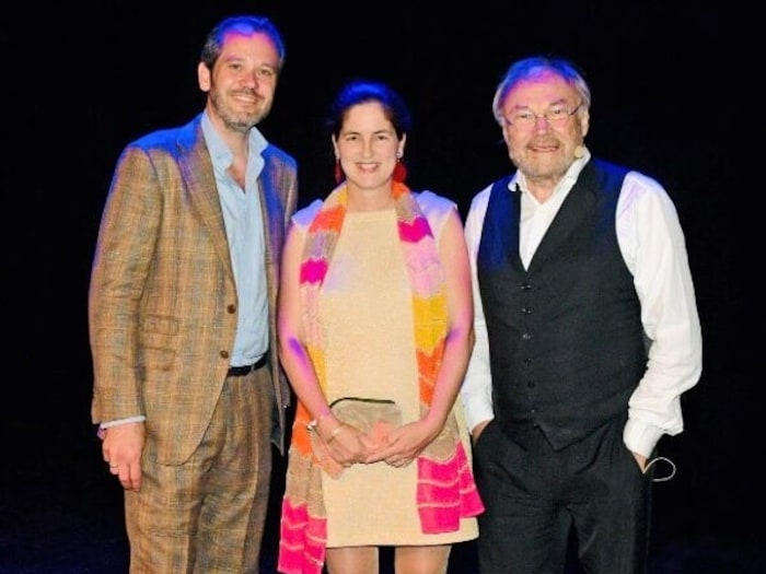 Johanna Mitterbauer mit Brandauer (re.) und Christian Hieke bei den Salzkammergut Festwochen.