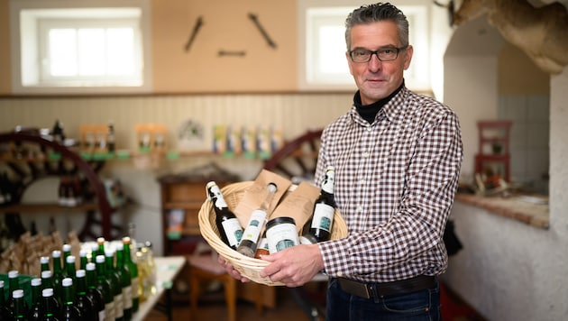 Im Hofladen bietet Wiesmayer alles an was das Konsumentenherz begehrt