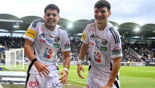 Möchten auch am Sonntag tanzen: Der aktuelle Liga-Topscorer Zukic (li.) und Serbien-Kumpel ...