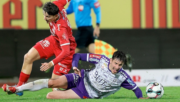 Austria Salzburg (im Bild Gabriel Marusic) verlor gegen den Kapfenberger SV klar.