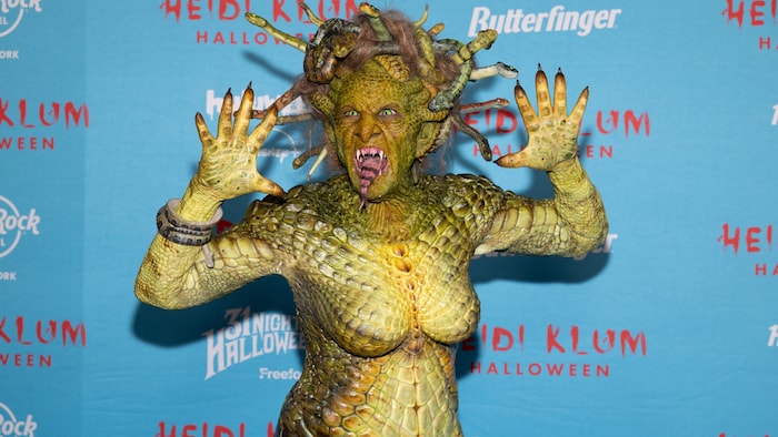 Letztes Jahr trat Heidi als schaurige Medusa auf.