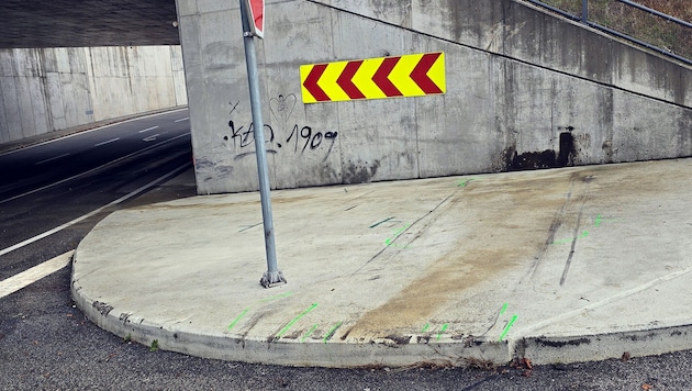 This is where the terrible accident happened.