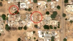 Auf den Aufnahmen sind dunkelrote Verfärbungen und längliche „Objekte“ zu sehen.