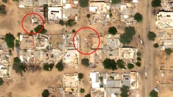 Auf den Aufnahmen sind dunkelrote Verfärbungen und längliche „Objekte“ zu sehen.