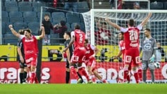 Der Jubel beim GAK nach dem ersten Sieg war riesengroß.