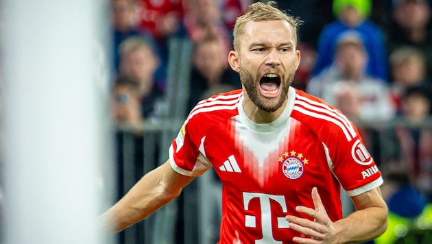 Konrad Laimer put in another strong performance for Bayern.
