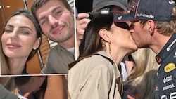 Max Verstappen und Kelly Piqet feiern Jahrestag.