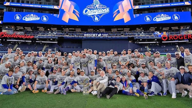 Champions! Die Dodgers dürfen jubeln.