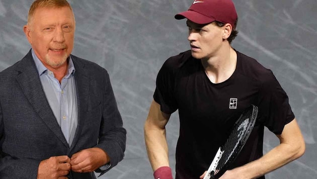 Boris Becker (li.) wäre beinahe Trainer von Jannik Sinner geworden