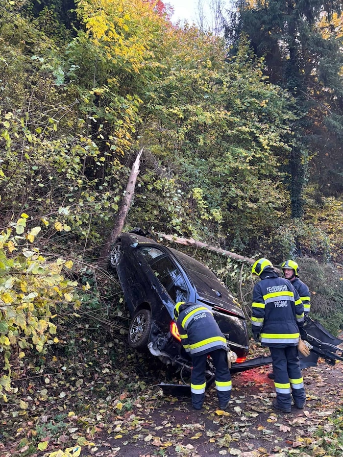 Die Feuerwehr barg das Auto