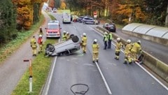 Die Obertrumer Landesstraße war für die Aufräumarbeiten kurzzeitig gesperrt.