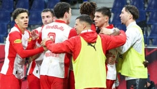 Red Bull Salzburg jubelt über die vorübergehende Tabellenführung.
