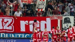 Großer Jubel beim GAK und seinen Anhängern im Spiel gegen Altach.