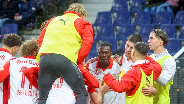 Red Bull Salzburg freute sich über den 4:1-Heimsieg in der österreichischen Bundesliga.