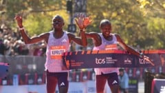 Benson Kipruto (links) gewann nur wenige Hundertstel vor seinem Landsmann Alexander Mutiso.