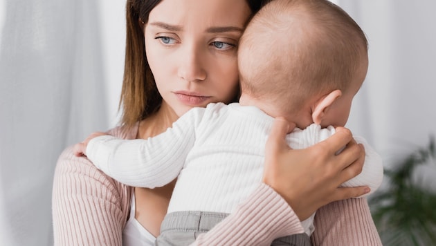Das Baby ist da, und trotzdem sind manche frische Mamas nicht glücklich.