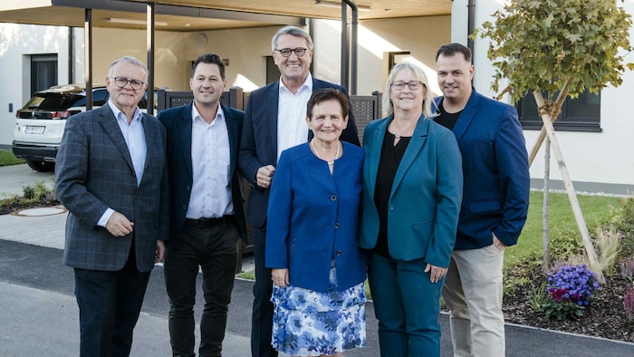 Altlandeshauptmann Hans Niessl, Matthias Haider, Alfred Kollar, Hermi Haider und Bürgermeisterin ...