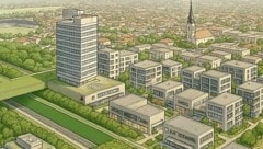 So stellte sich Branchenexperte Siegfried Gaida die Klinik Stockerau vor – vor der Präsentation ...