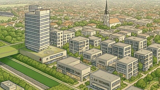 So könnte sich Siegfried Gaida das Areal vorstellen – zwischen Stadtzentrum und Auen. Man ...