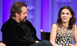 Zwischen Millie Bobby Brown und ihrem Co-Star David Harbour herrscht derzeit wohl angespannte ...