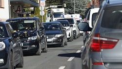 Seit Montag herrscht auf der Mariatroster Straße in beiden Richtungen ein Ausnahmezustand.