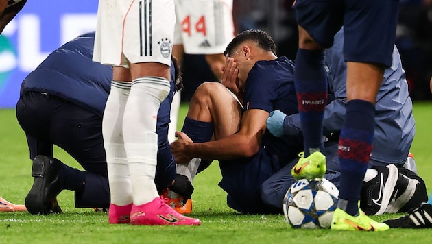 Achraf Hakimi wurde unter Tränen behandelt.