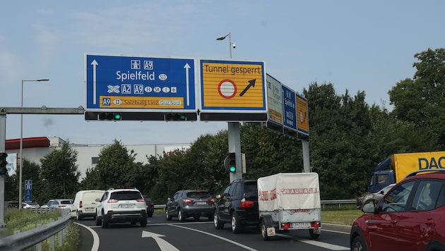 Der Plabutschtunnel musste gesperrt werden.