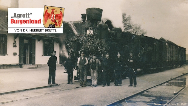 Die erste Fahrt auf der neuen Bahnlinie am 15. November 1925.