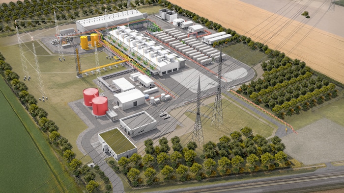 Eine Visualisierung der Anlage, die in Bruck an der Leitha gebaut wird.
