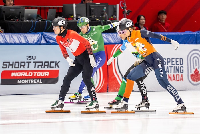 Beim Shorttrack zählt jeder Millimeter.