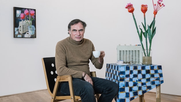 Berliner in Gmunden: Philip Grözinger in seiner gemalten Retro-Welt