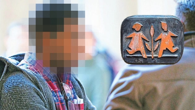 The accused in the Palace of Justice in Vienna on Wednesday.