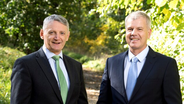 Vermelden Öko-Frohbotschaft - Bundesforste Chefs Georg Schöppl und Andreas Gruber (re.)