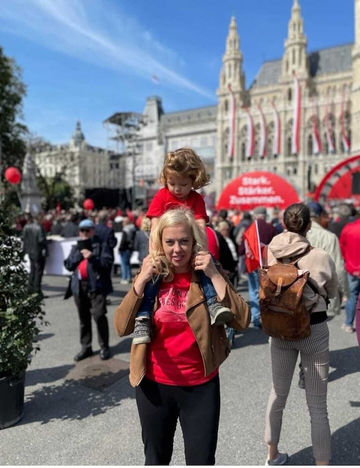 Mit ihrer Tochter Marie.