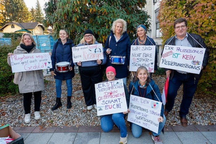 Pflege-Demo in Salzburg: Der Kampfgeist wächst.