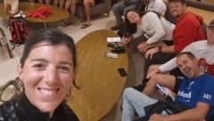 Endlich da! Magdalena Lobnig kam erleichtert im Hotel an