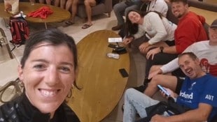 Endlich da! Magdalena Lobnig kam erleichtert im Hotel an