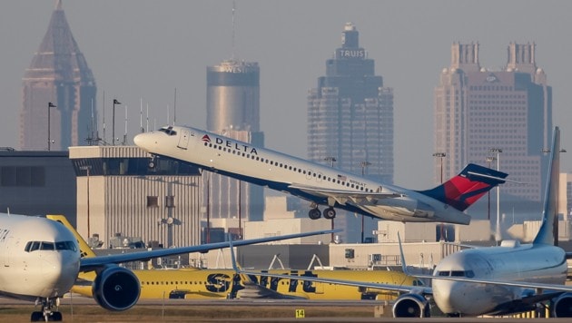 Abflug am Airport in Atlanta (Georgia)