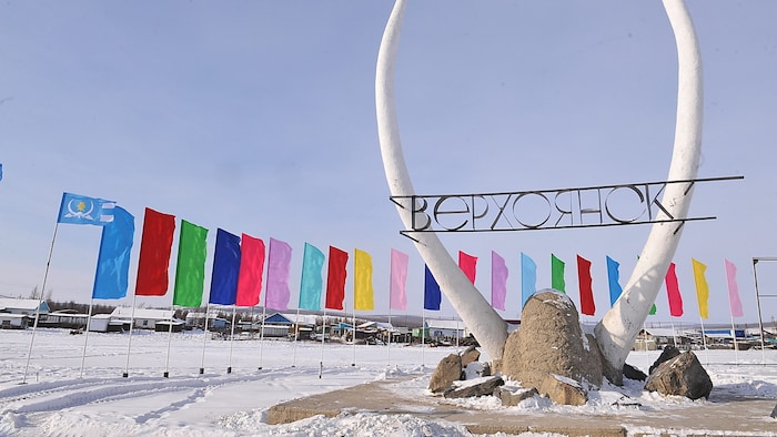 In Jakutien befinden sich die kältesten Orte der Welt. Dieses Denkmal in Werchojansk erinnert an ...
