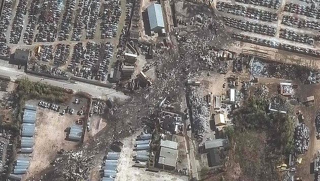 Dieses Satellitenbild zeigt die Absturzstelle in Louisville.