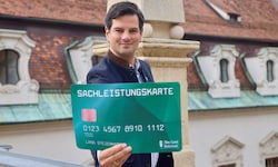 Amesbauer mit der Sachleistungskarte