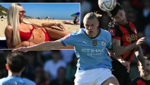 Marcos Senesi (re.) und Kelci-Rose Bowers kicken beide für Bournemouth 