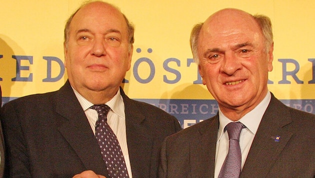 Peter Skalicky auf einem Archivbild aus dem Jahr 2017 mit dem damaligen NÖ-Landeshauptmann Erwin ...