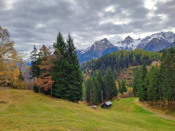 Blick vom Mottakopf in Richtung Tschengla.