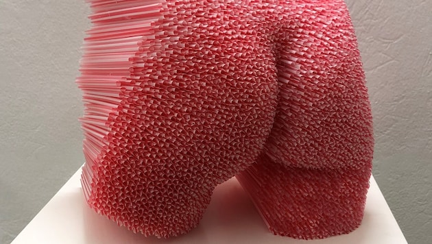 Süffig: „Ein schönes Stück Österreich“ aus Trinkhalmen von Katarina Schmidl